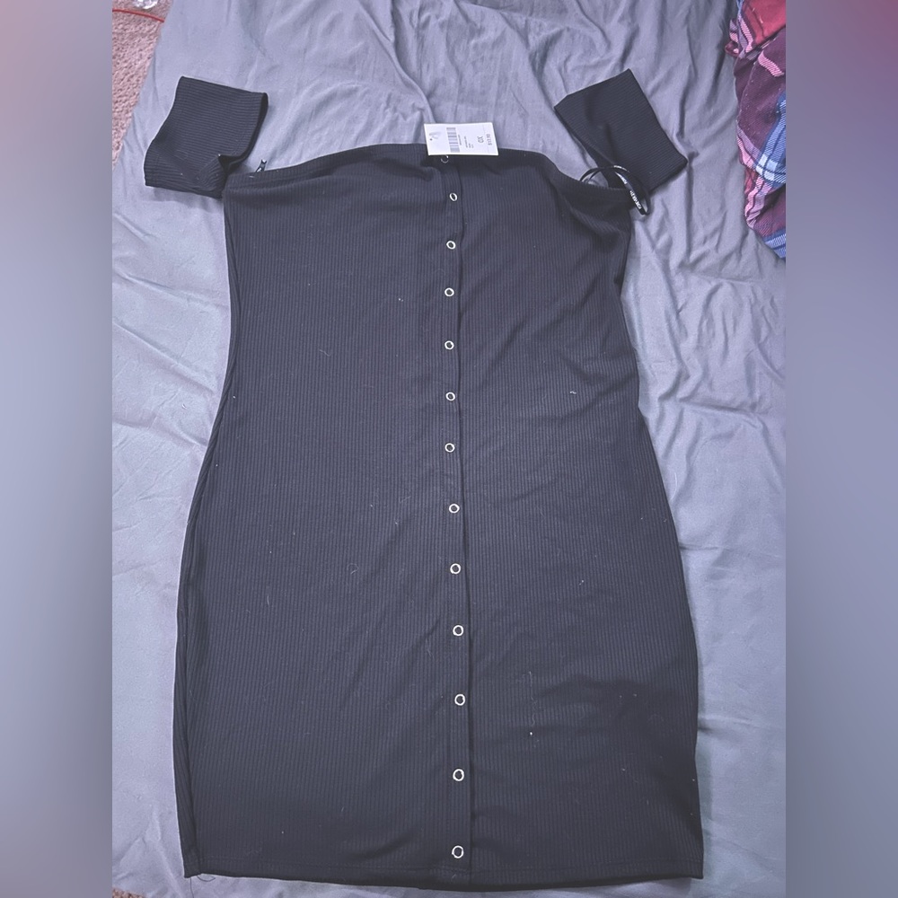 Black mini dress